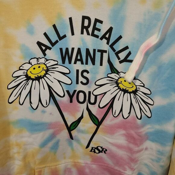 BSR By Samii Ryan Tie Dye "All I Really Want is You" Daisy Hoodie - Picture 3 of 10